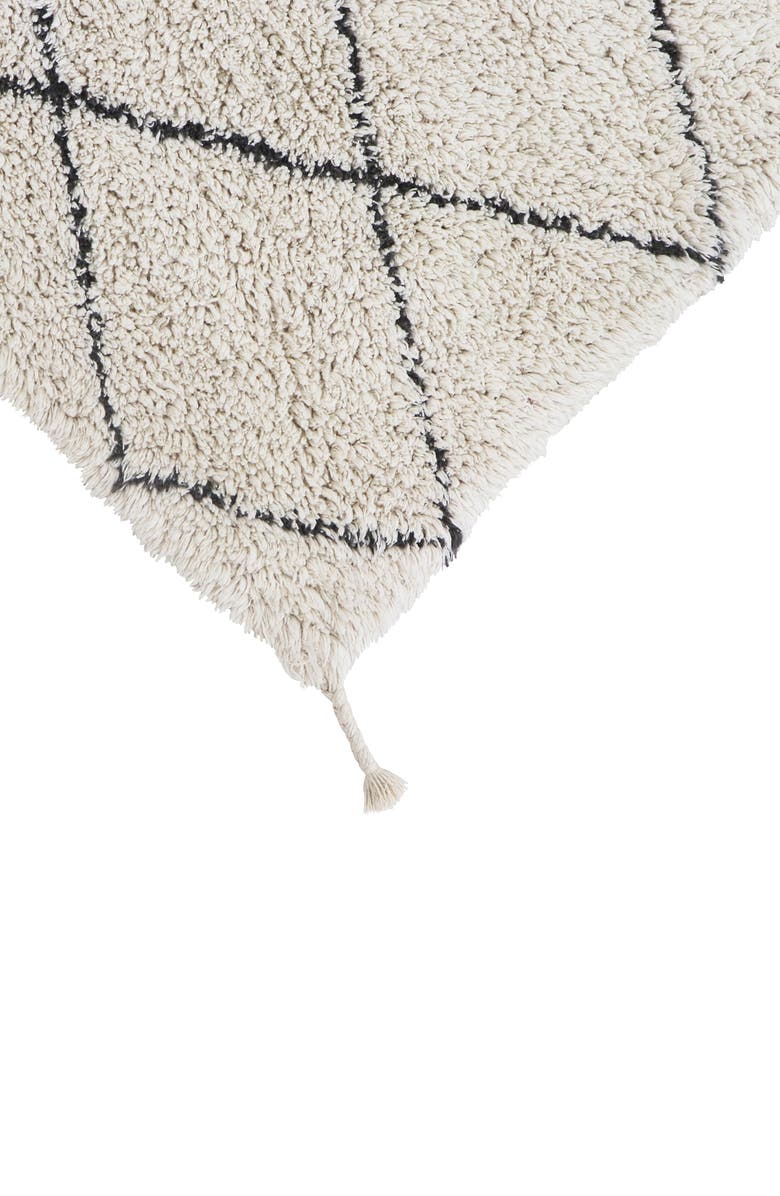 Lorena Canals Mini Bereber Washable Cotton Blend Rug, Alternate, color, Natural Black