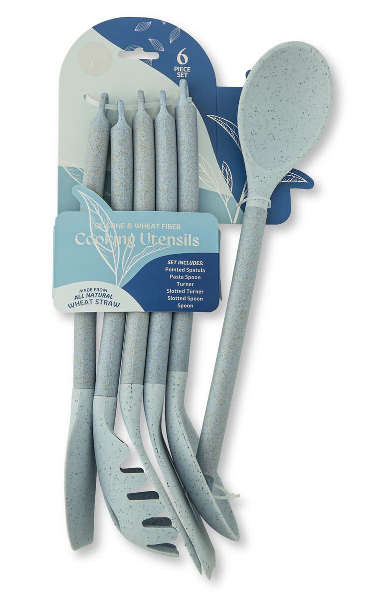CORE KITCHEN 6-Piece Silicone & Wheat Fiber Cooking Utensil Set, Alternate, color, 