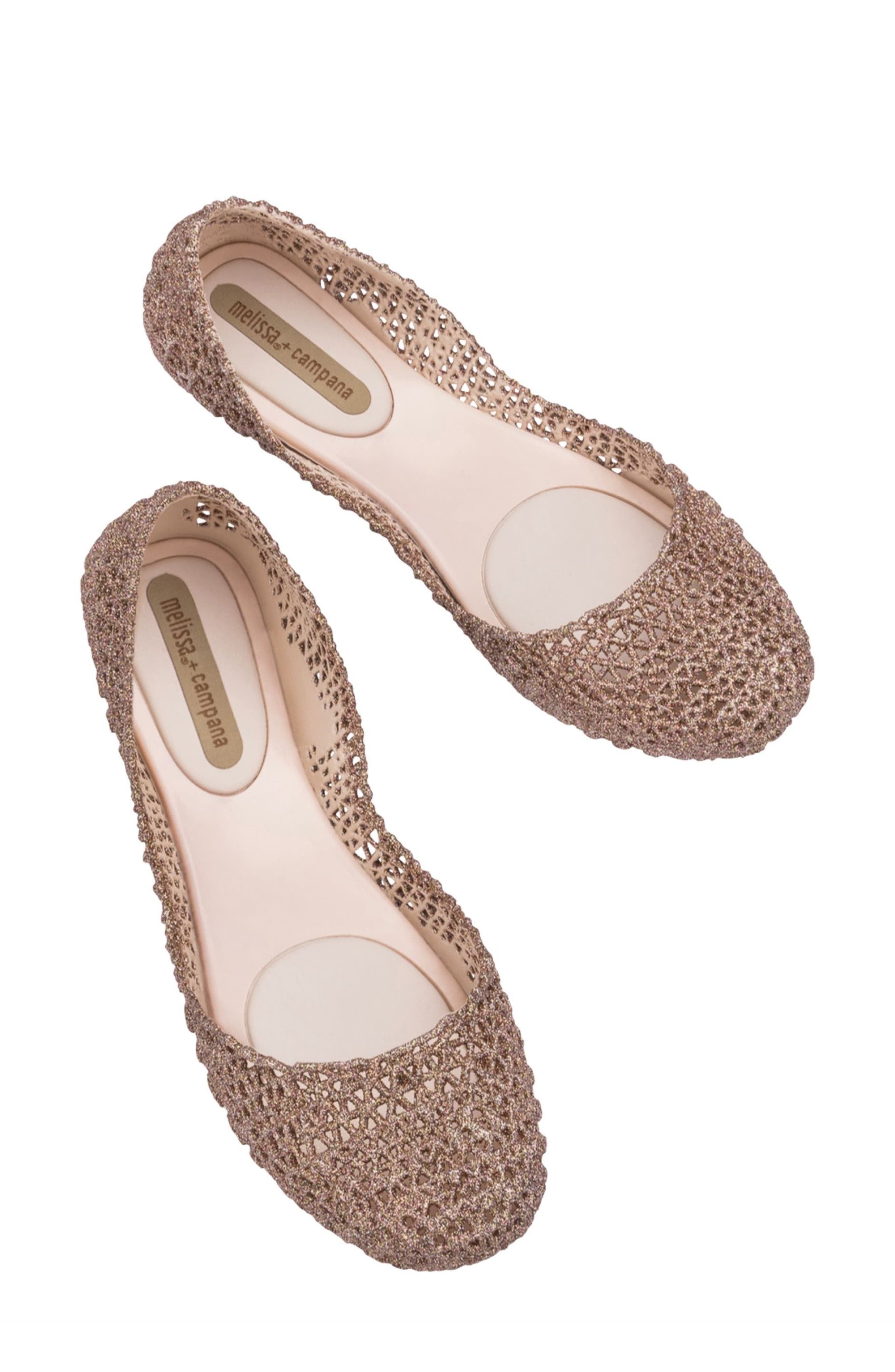 Campana Papel VII Jelly Flat, Alternate, color, BEIGE/GLITTER
