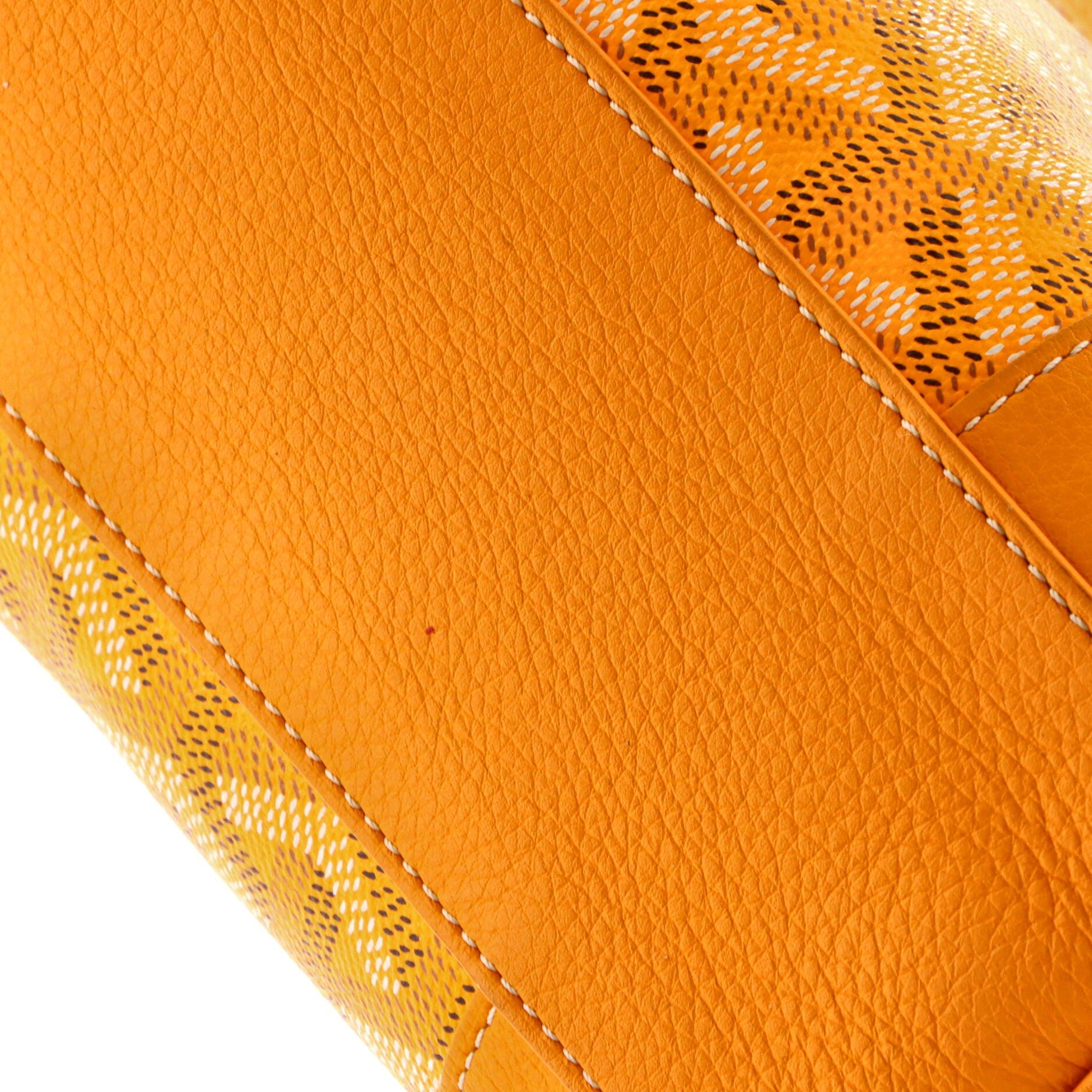 Pre-Owned Goyard Saigon Top Handle Bag Coated Canvas with Leather Mini, Alternate, color, Orange