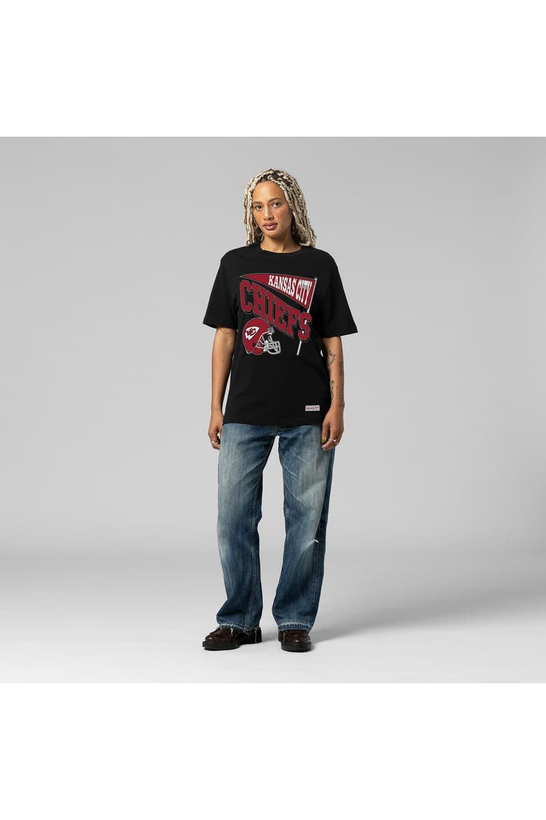 Women's Mitchell & Ness  Black Kansas City Chiefs Team Dynamic Boyfriend T-Shirt, Alternate, color, Black