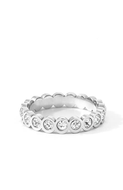 Bezel Set Eternity Stacking Ring