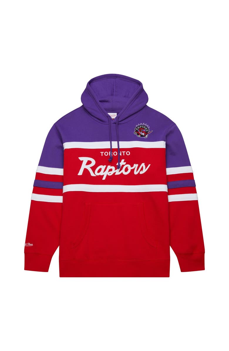 Mitchell & Ness Men's Mitchell & Ness Red/Purple Toronto Raptors Head Coach Pullover Hoodie, Alternate, color, Red