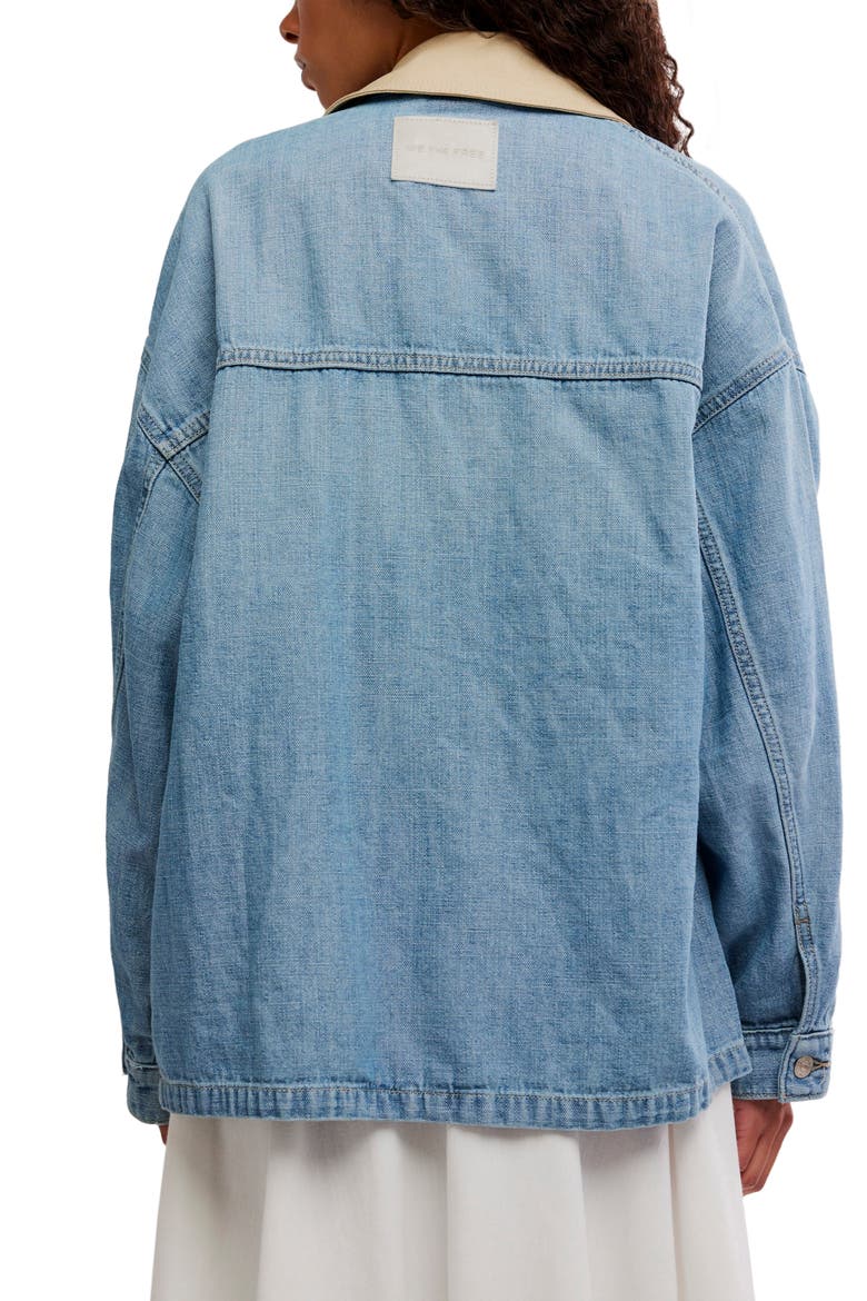 Lemon Denim Chore Jacket, Alternate, color, BERRY BLUES