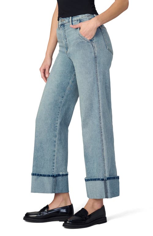 Joe's Jeans The Trixie Cuffed High Waist Wide Leg Trouser Jeans In Blue