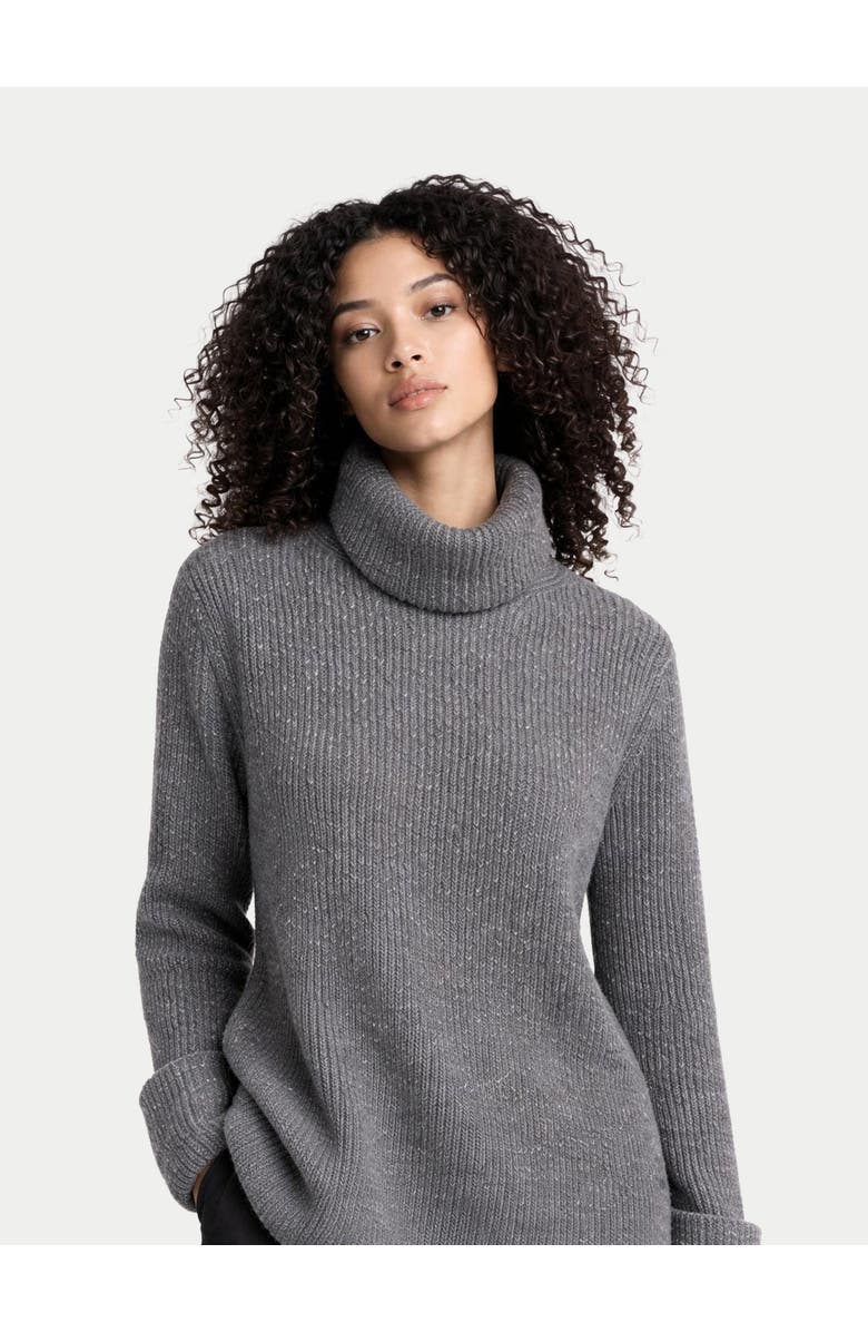Gobi Cashmere Cashmere Sweater with Detachable Collar, Main, color, Steel Gray