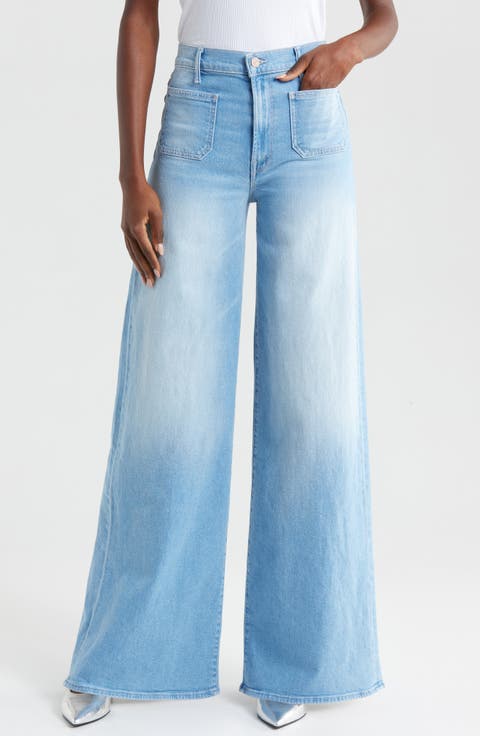 The Patch Pocket Undercover Sneak High Waist Wide Leg Jeans (Friendly Reminder)