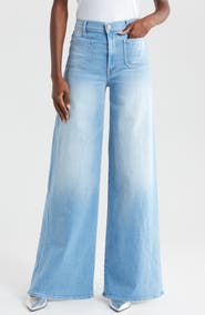 MOTHER The Patch Pocket Undercover Sneak High Waist Wide Leg Jeans