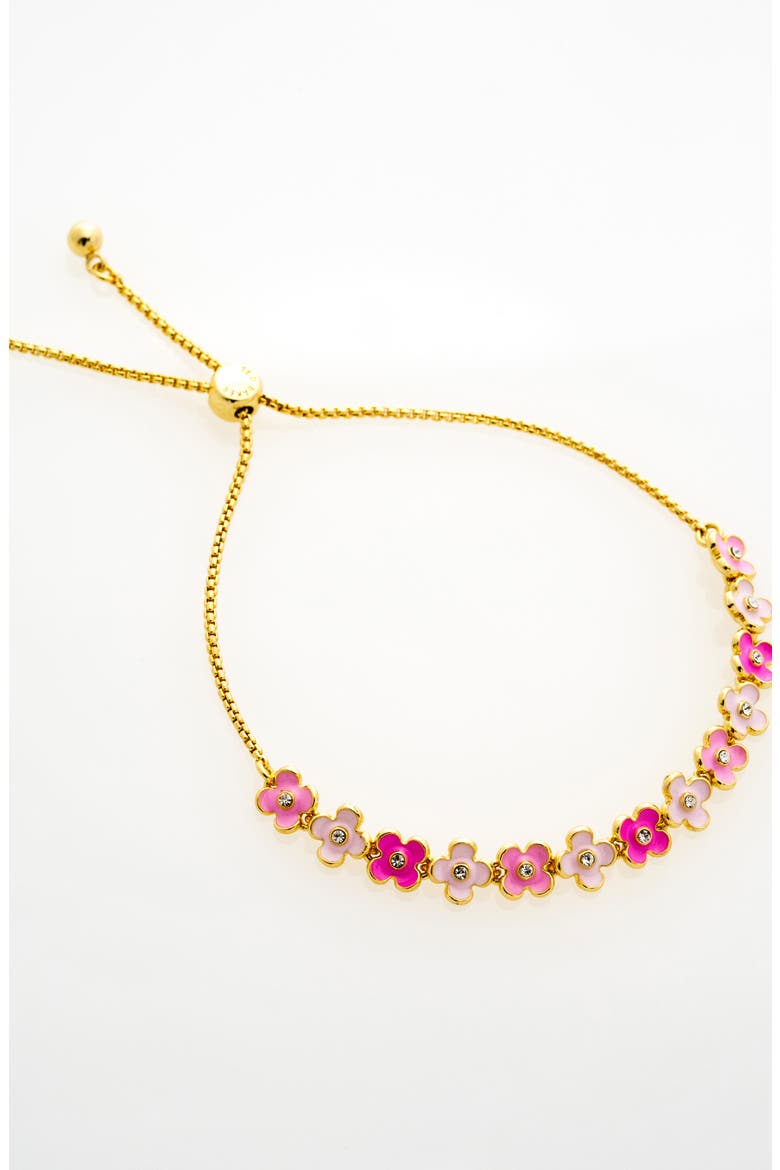 Gala Garland Slider Bracelet, Alternate, color, METALLIC GOLD/ PINK