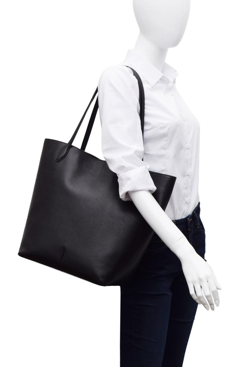 Thacker Large Asher Leather Tote, Alternate, color, Black
