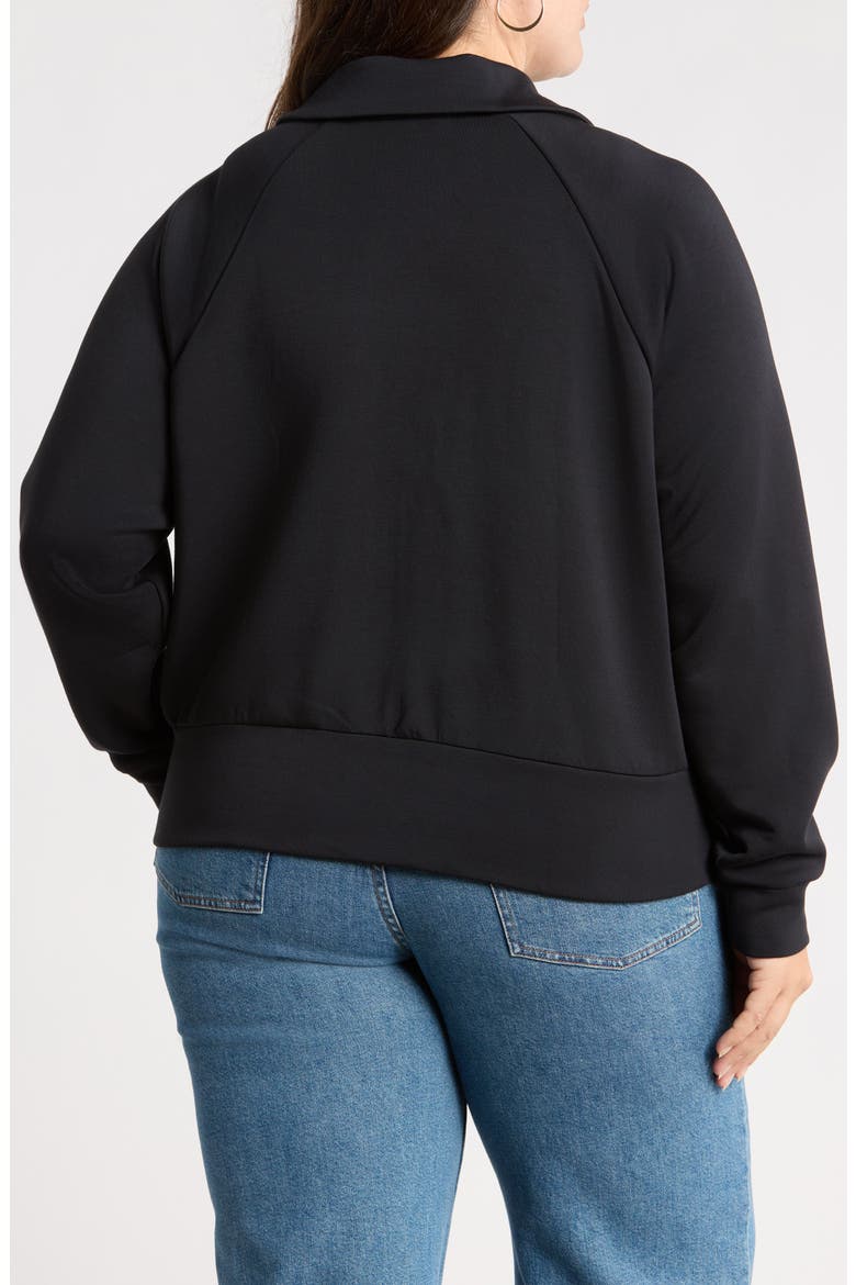 Scuba Sweatshirt Jacket, Alternate, color, BLACK