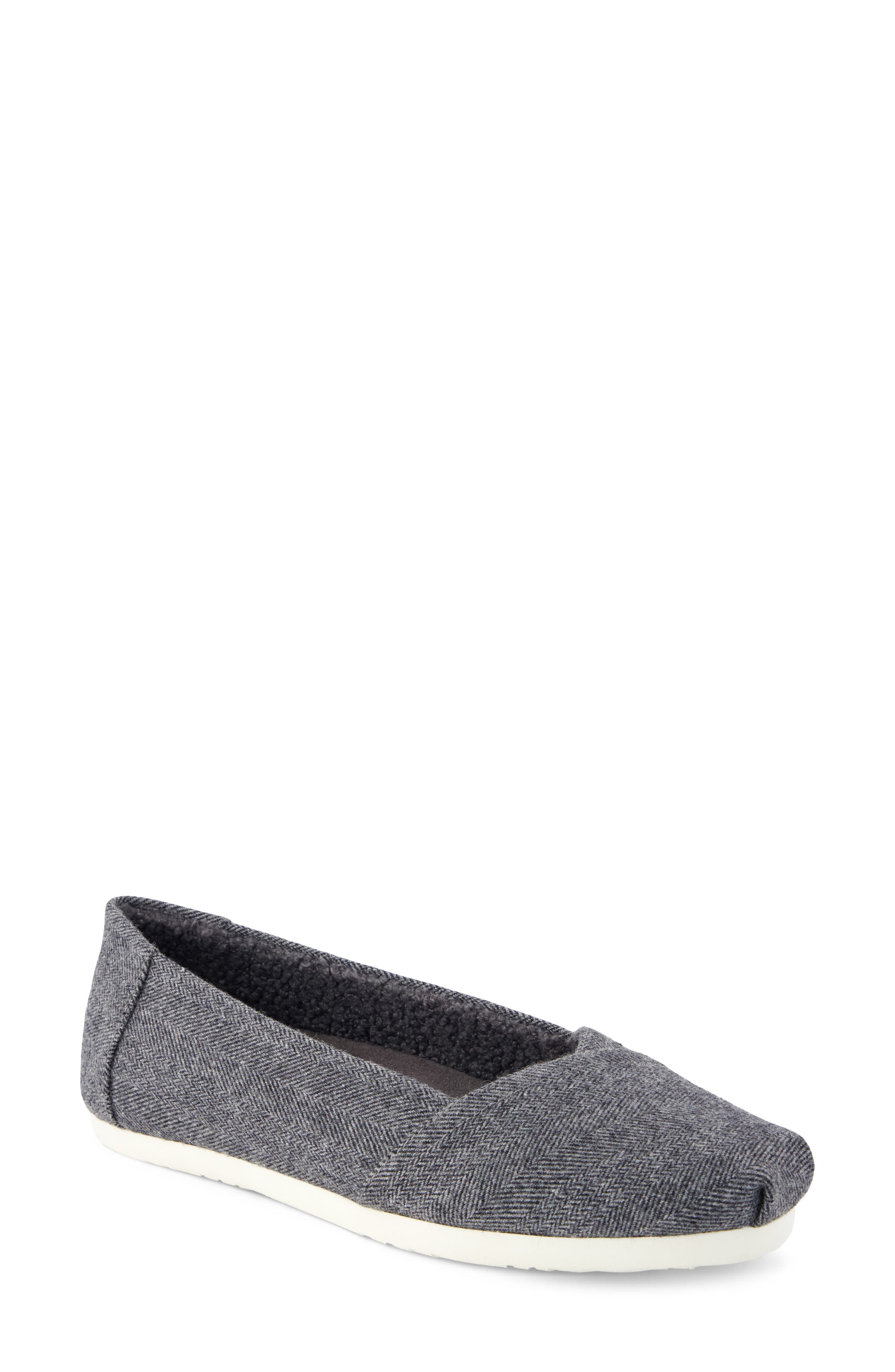 Alpargata Faux Shearling Lined Slip-On, Main, color, CHARCOAL
