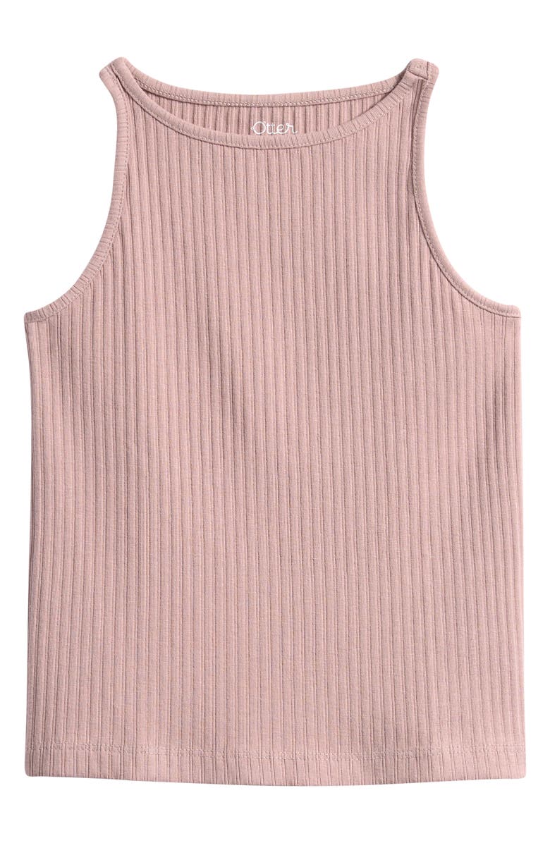 OTTER AVENUE Kids' Playtime Rib Tank, Main, color, Plum Taupe