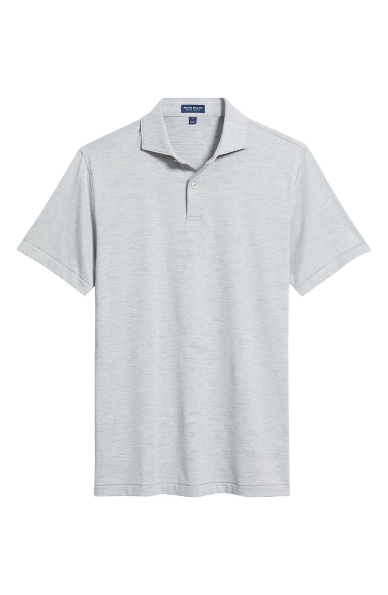 Peter Millar Treble Performance Jersey Golf Polo, Alternate, color, Gale Grey