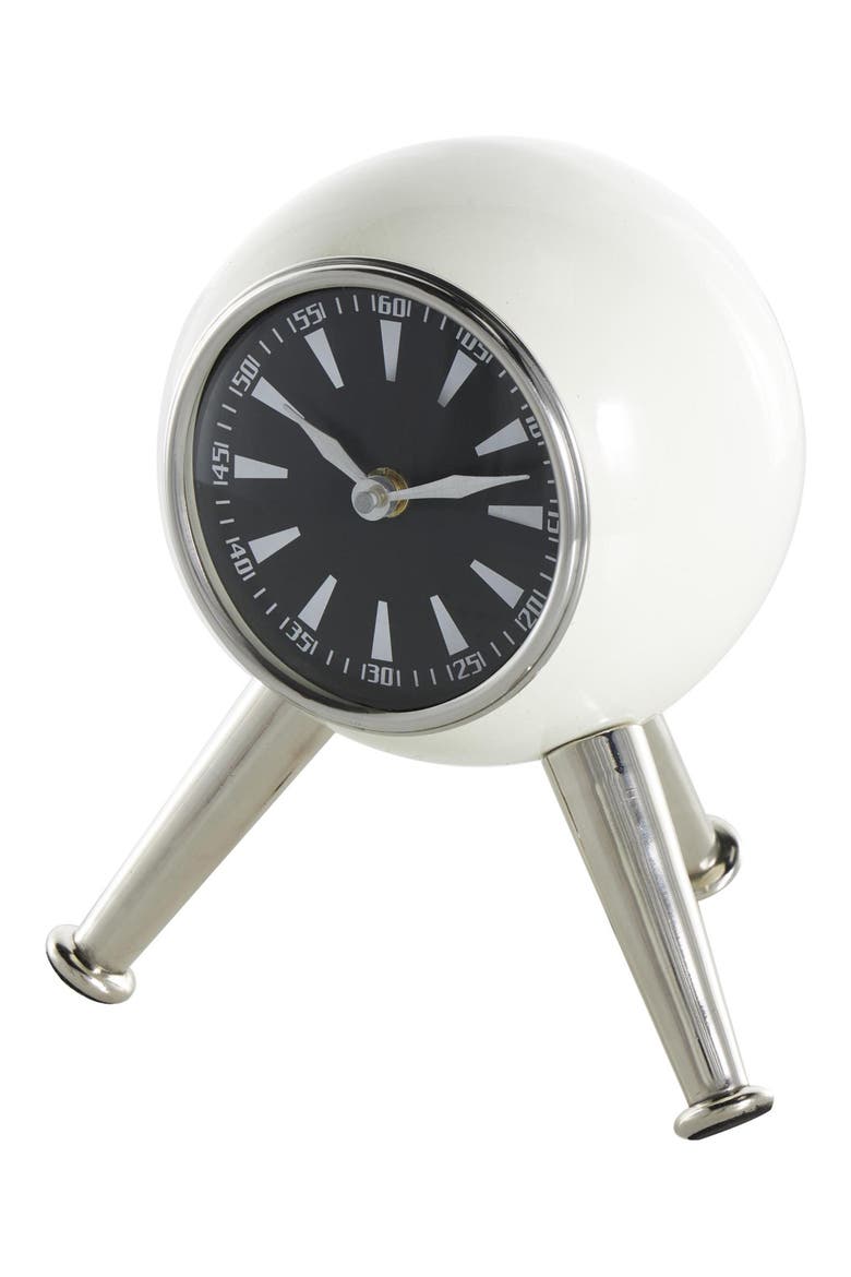 Modern Aluminum Metal Clock, Alternate, color, SILVER