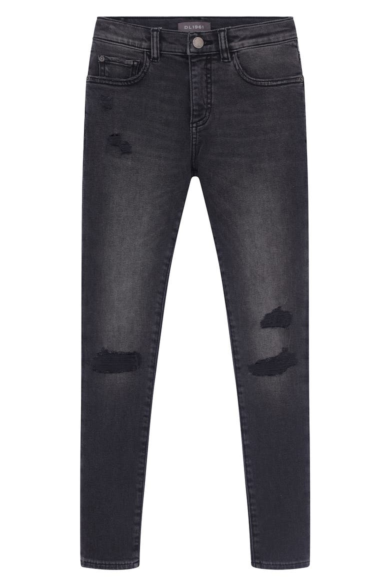 Kids' Zane Ripped Skinny Jeans, Main, color, DARK ECLIPSE BUSTED