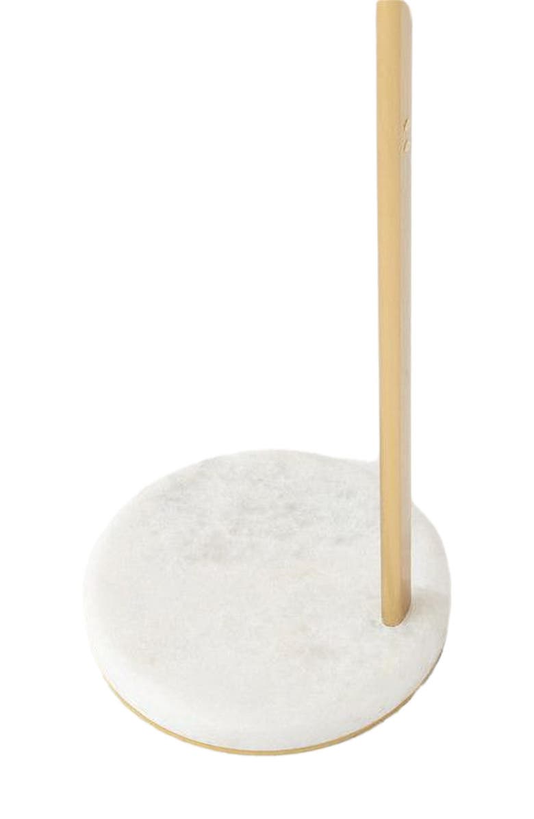 Brightech Luna Drop 75" Modern LED Floor Lamp with Frosted Glass Globe Shade, Alternate, color, Antique Brass