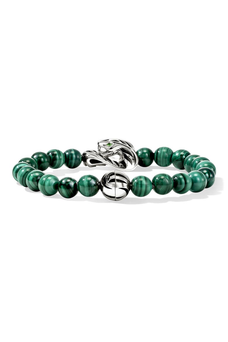Legends Cobra Beaded Bracelet, Alternate, color, SILVER