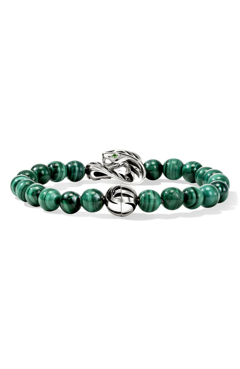John Hardy Legends Cobra Beaded Bracelet, Alternate, color, Silver