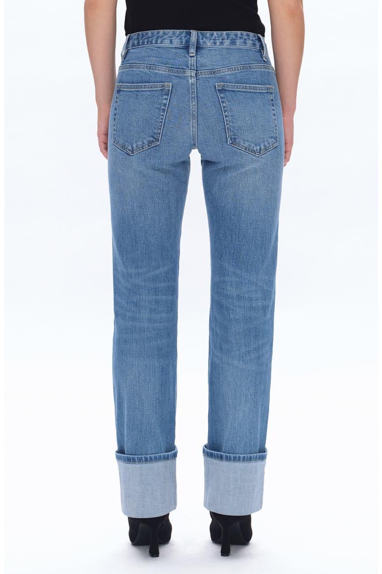 Yoyo Deep Cuff Straight Jeans, Alternate, color, ISLAND