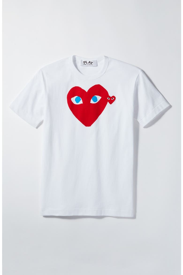 Heart Face Graphic Tee, Alternate, color, WHITE