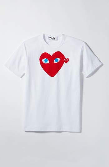 Comme des Garcons PLAY Tシャツ Heart Face Graphic Tee マルチ Comme des Garçons PLAY Heart Face Graphic Tee | Nordstrom