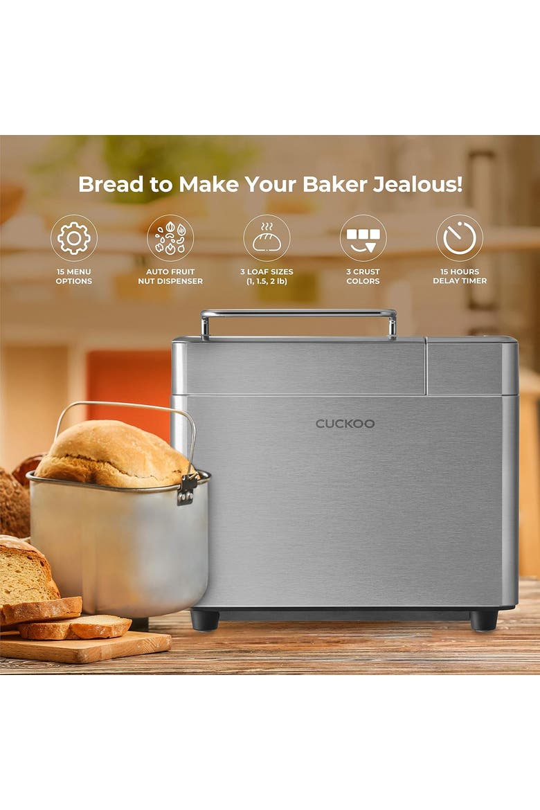 CBM-AAB101S 2 lb. Multi-Functional Bread Maker with 17 Menu Options, Alternate, color, Silver