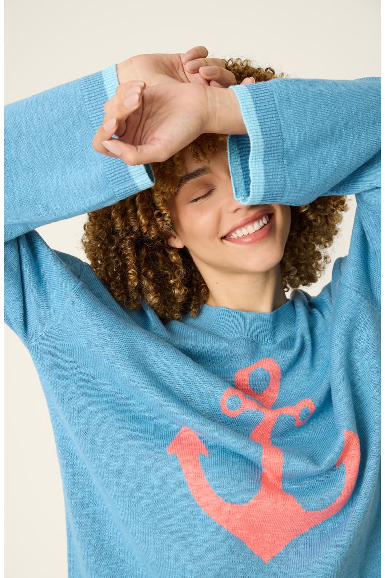 Meet Me by the Sea Sweater, Alternate, color, MARINE BLUE