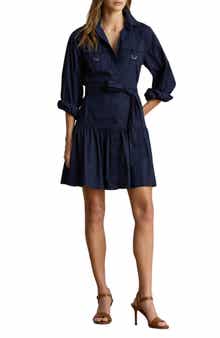 Lauren Ralph Lauren Stretch Cotton Long Sleeve Shirtdress