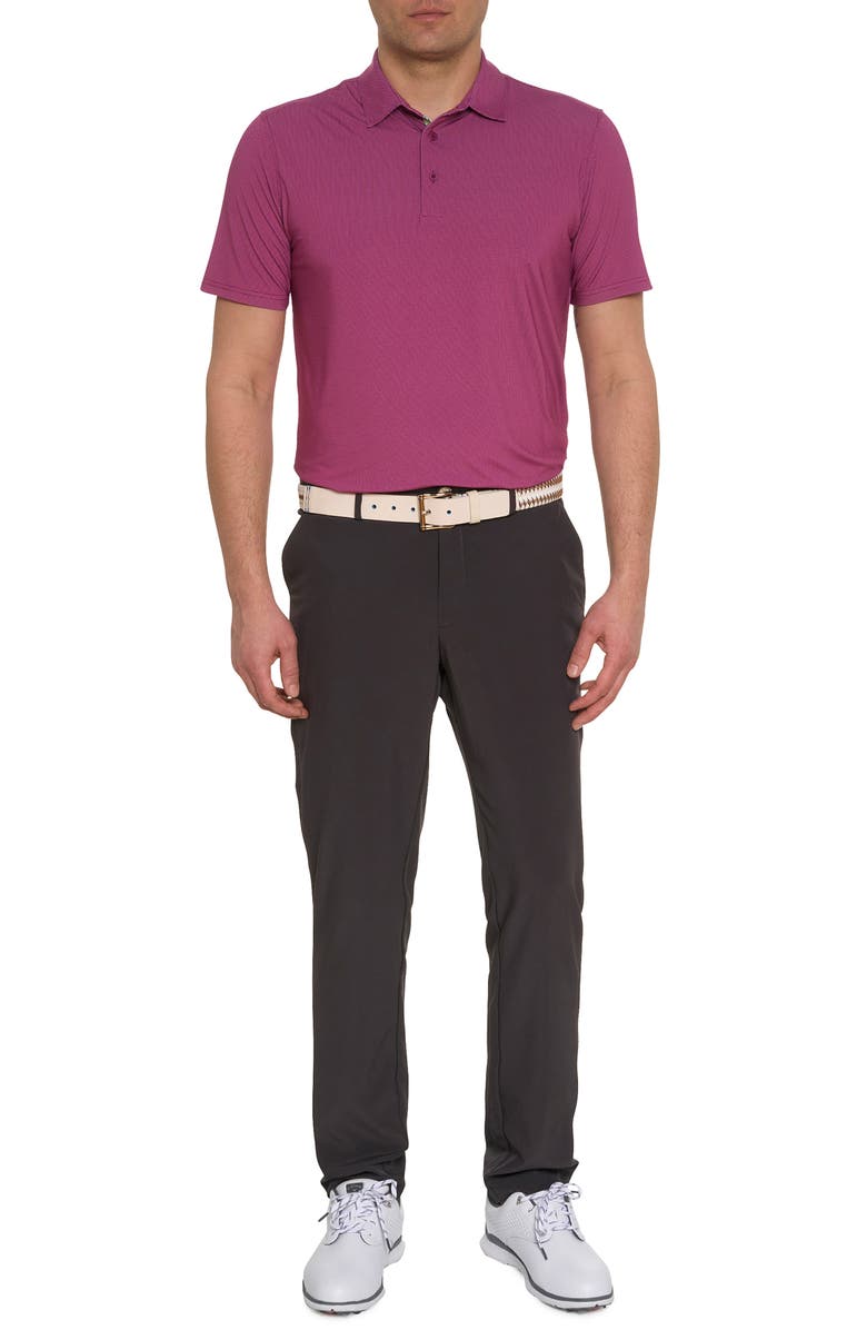 Robert Graham Alastor Microdot Bird's Eye Golf Polo, Alternate, color, Berry