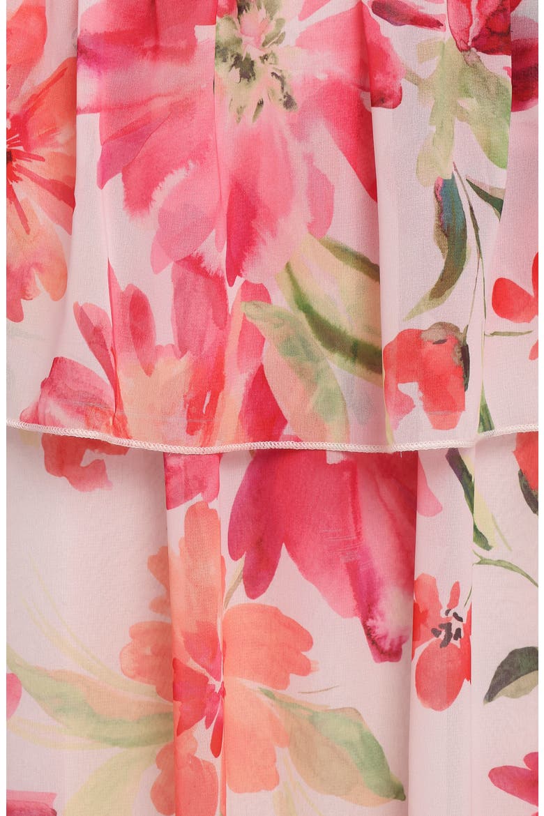 Martha Floral Tiered Maxi Dress, Alternate, color, ORANGE FLORAL