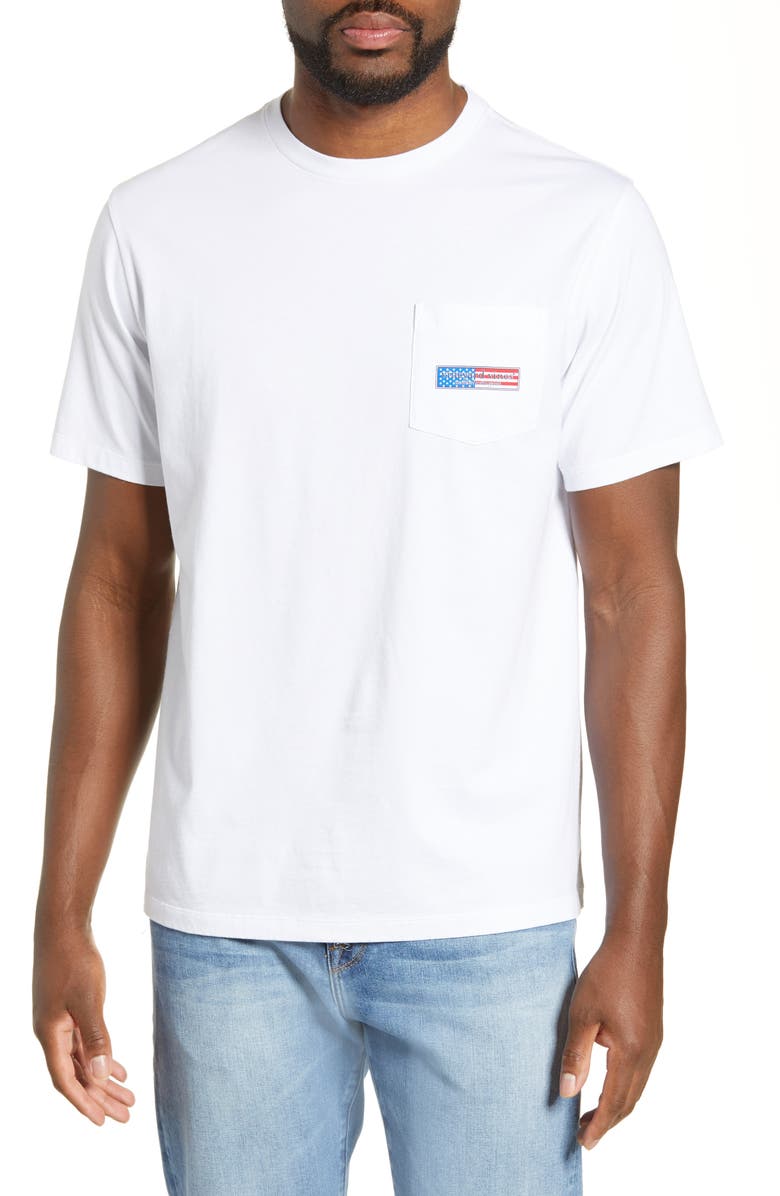 vineyard vines Patriot Logo Pocket T-Shirt, Main, color, 