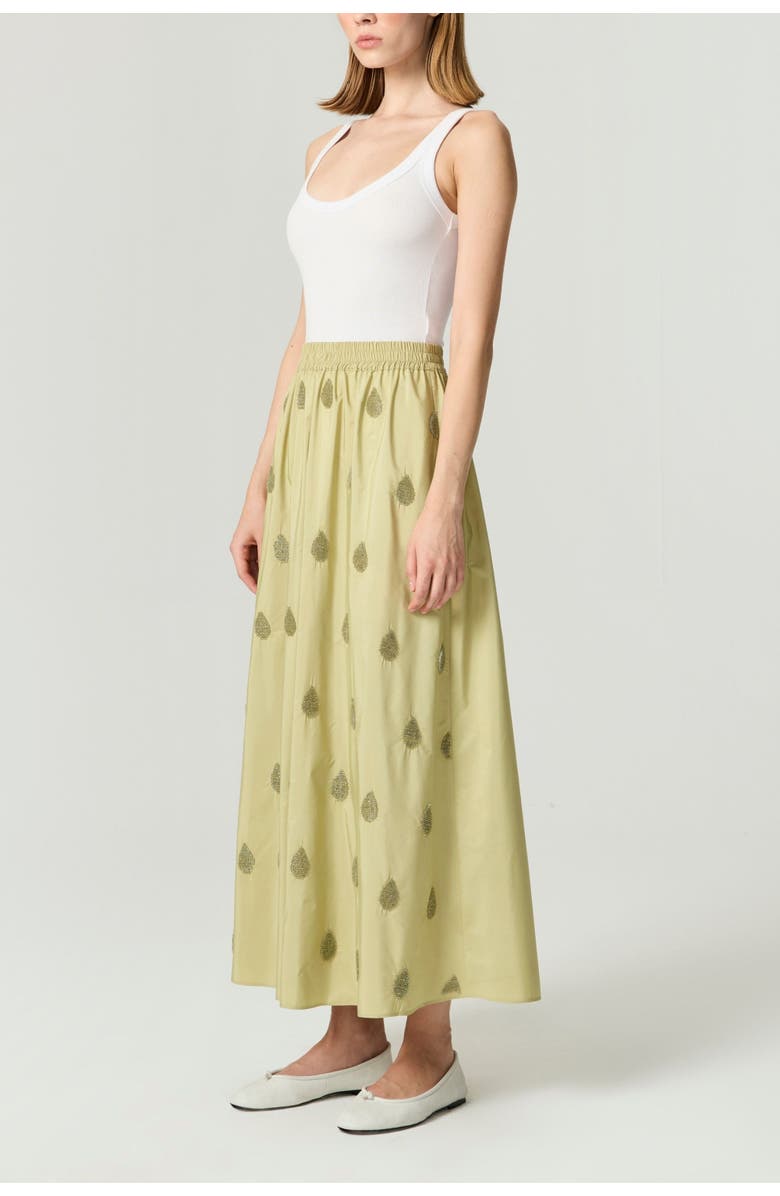 Nocturne Beaded Embroidered Maxi Skirt, Alternate, color, Olive Green