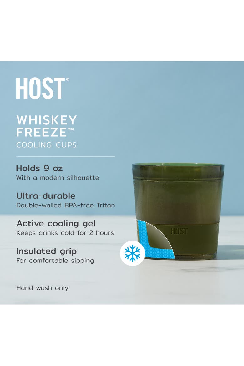 Whiskey FREEZE Cooling Cup Set of 2, Alternate, color, Olive Green