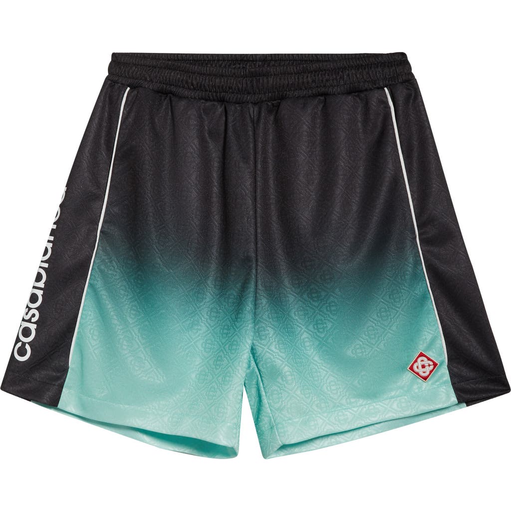 Casablanca Gradient Monogram Jacquard Football Shorts In Multi