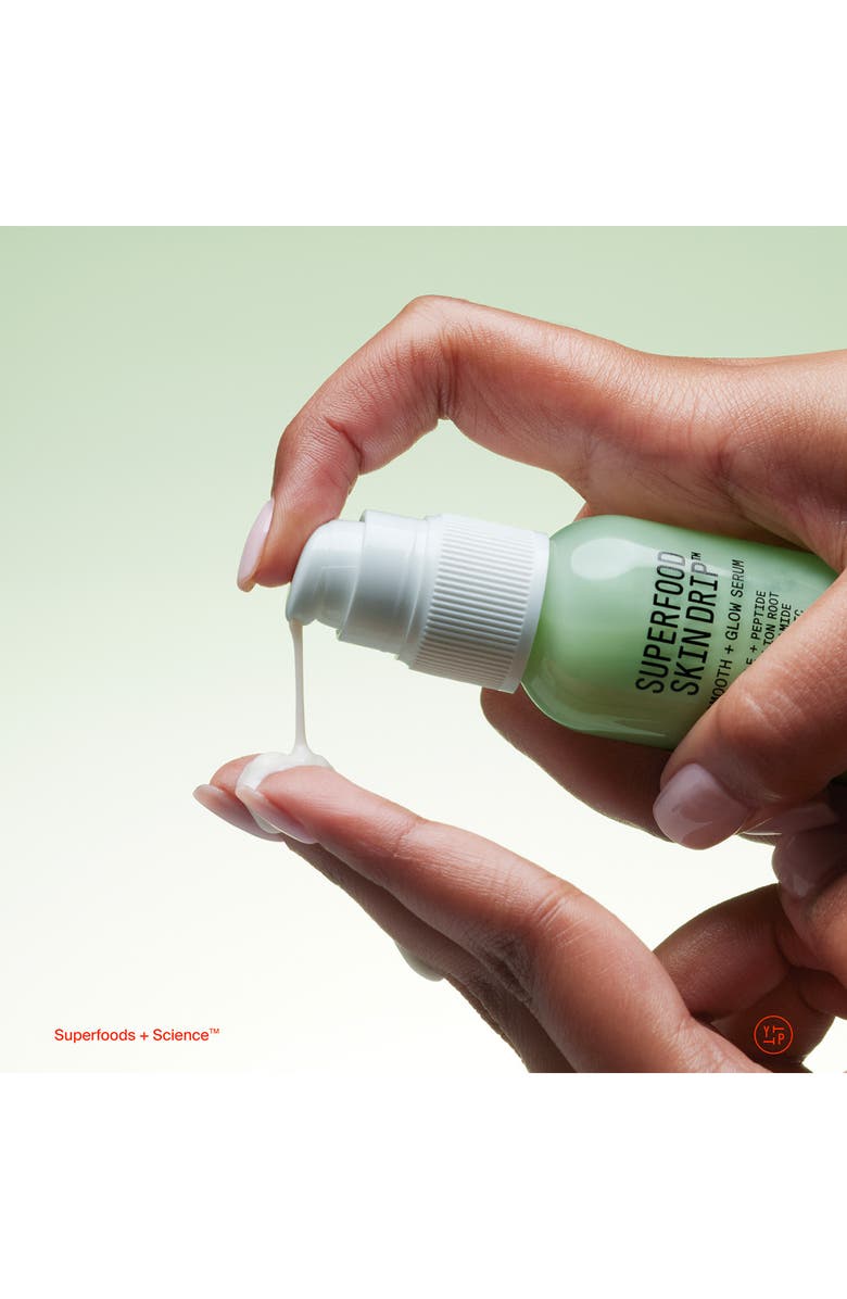 Youth to the People Superfood Skin Drip Smooth + Glow Barrier Serum with Peptides + Niacinamide, Alternate, color, Green
