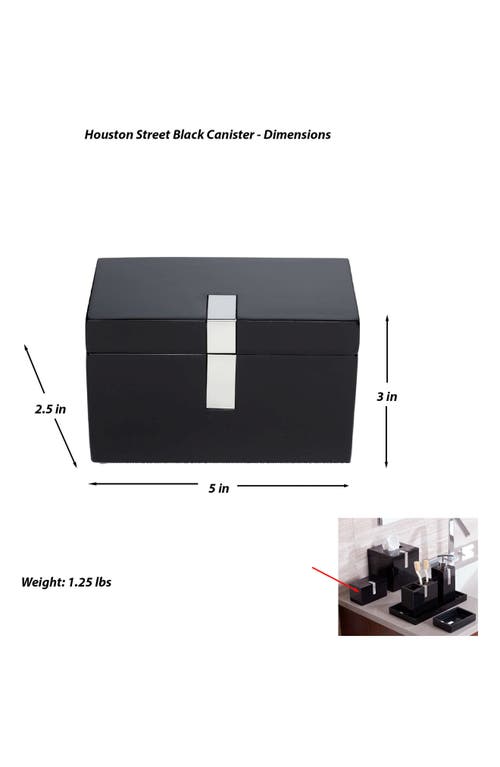 Roselli Trading Company Metal Inset Canister In Black