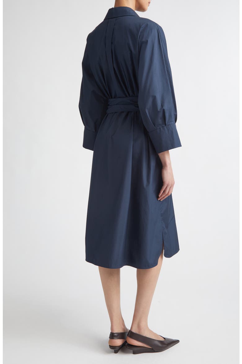 Tabata Long Sleeve Cotton Shirtdress, Alternate, color, MIDNIGHT BLUE