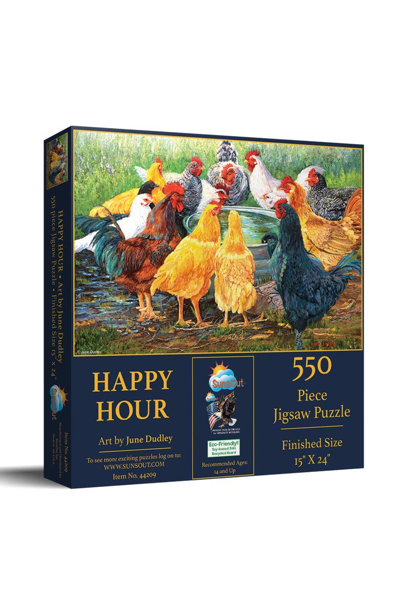 Sunsout Happy Hour 550 piece Jigsaw Puzzle for Adults, Main, color, Multicolor