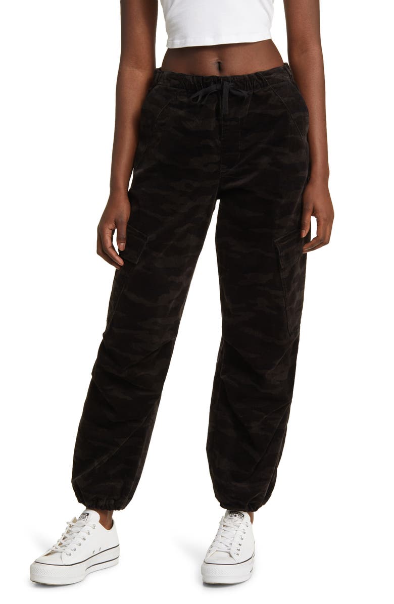 Love, Fire Corduroy Cargo Parachute Pants, Main, color, 