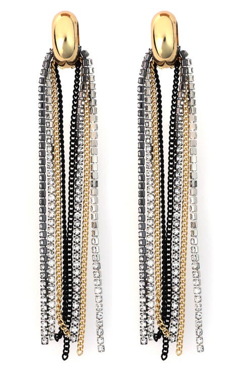 Crystal Fringe Drop Earrings