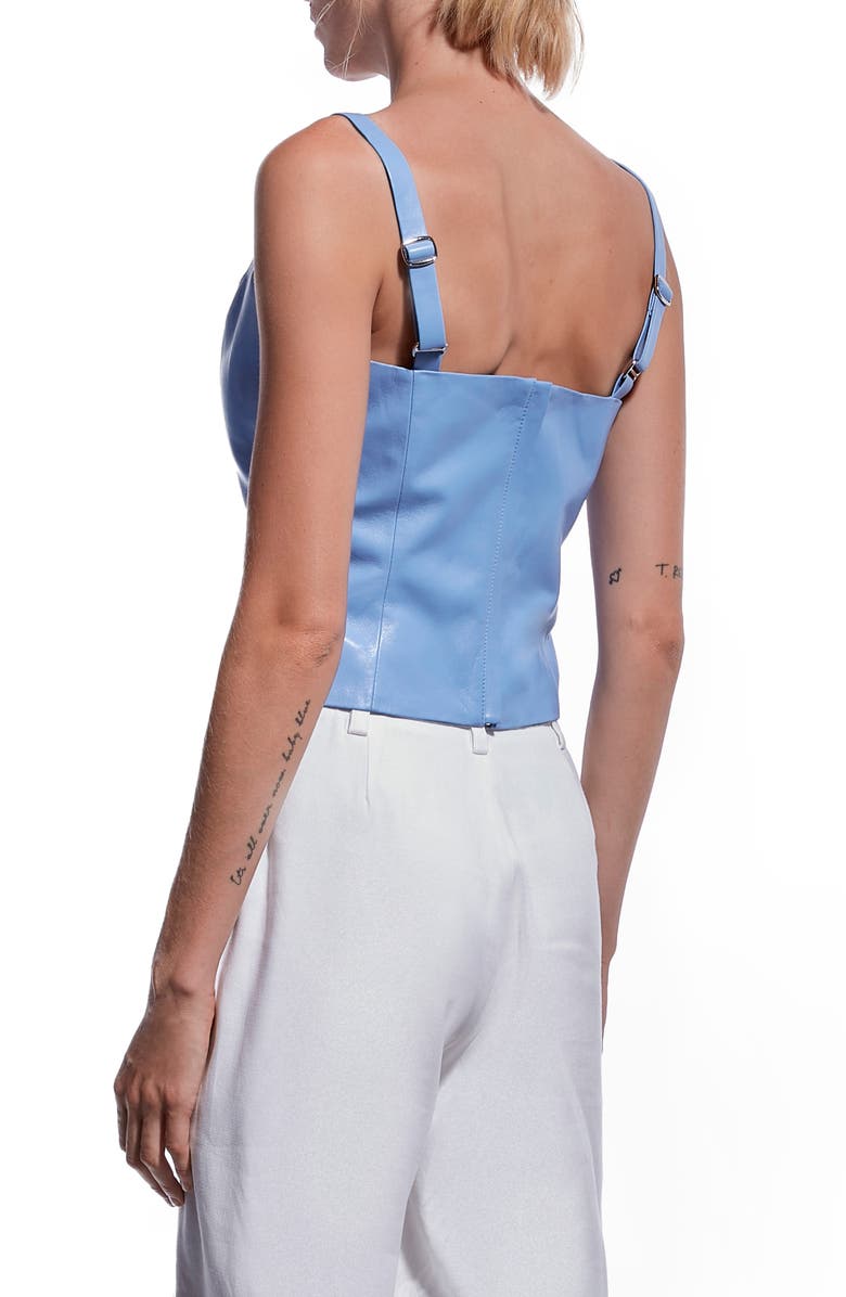 AS by DF Becca Reycled Leather Blend Bustier Top, Alternate, color,