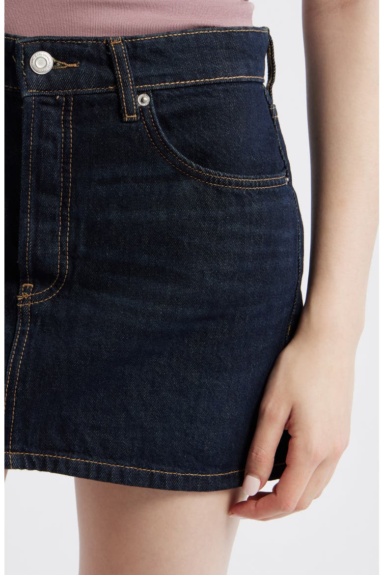 Madior Denim Miniskirt, Alternate, color, DARK BLUE