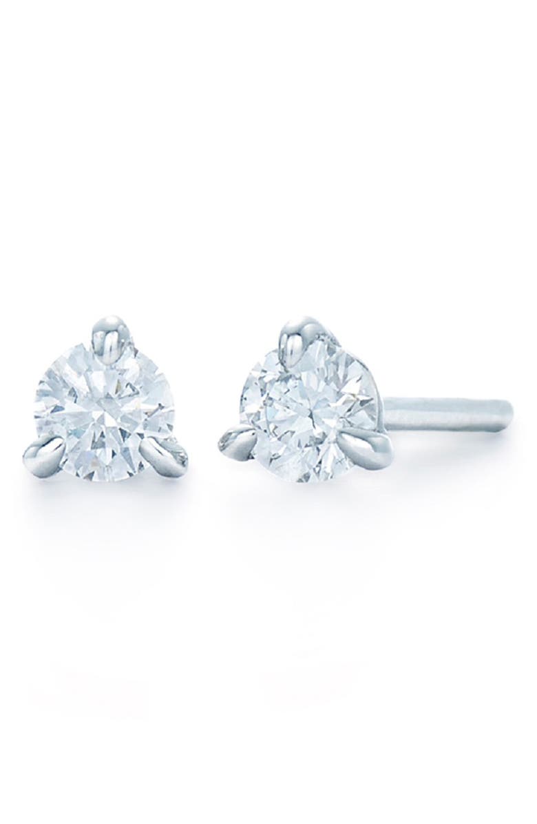 Kwiat Round Brilliant Cut Diamond & Platinum Stud Earrings - .25ct., Main, color, Platinum 0.25 Ctw