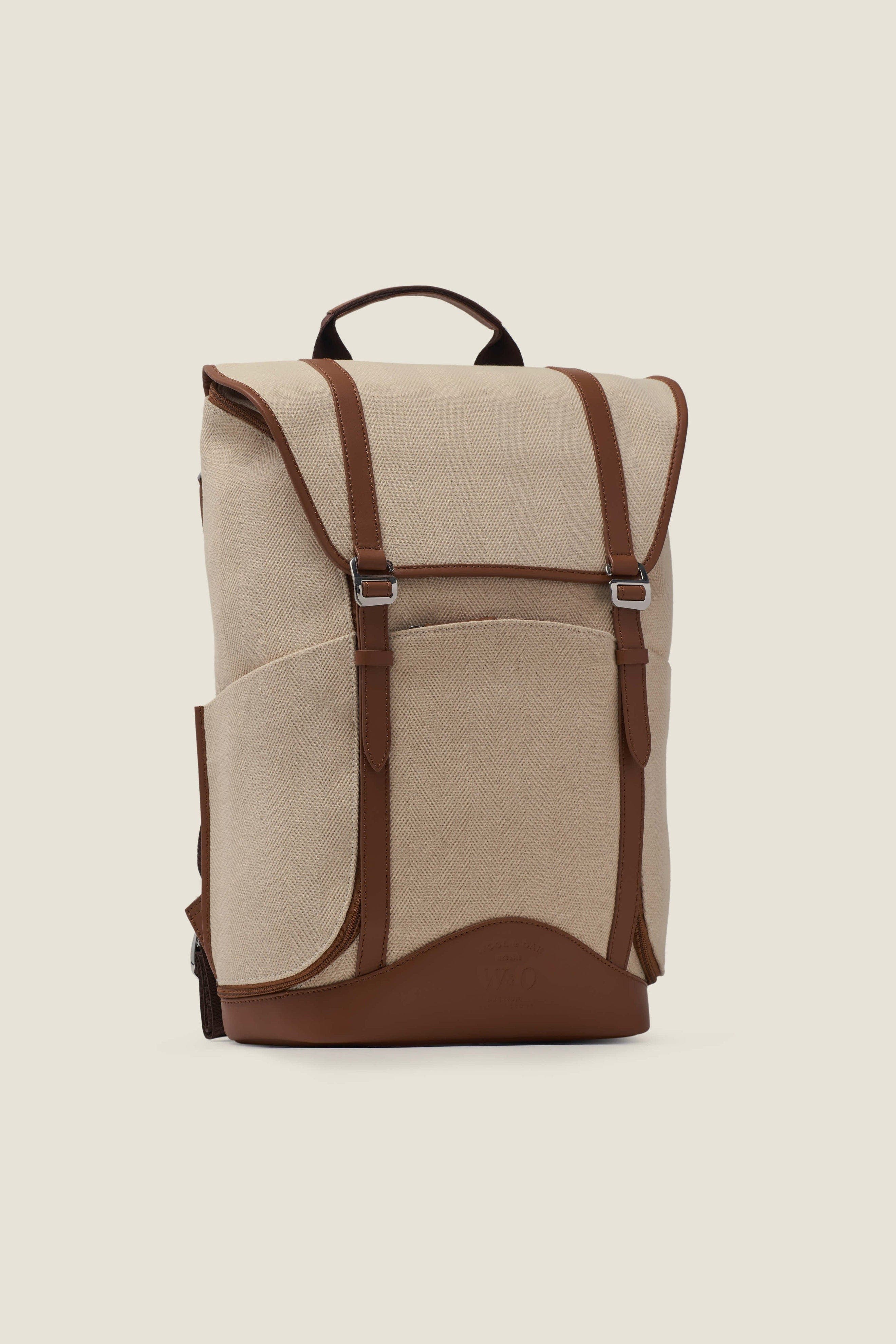 Wings Lightweight Minimalist Herringbone Travel Backpack, Alternate, color, Herringbone Sand