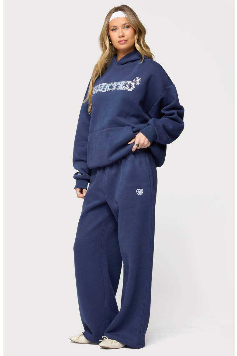 Glitter Girl Hoodie, Alternate, color, NAVY