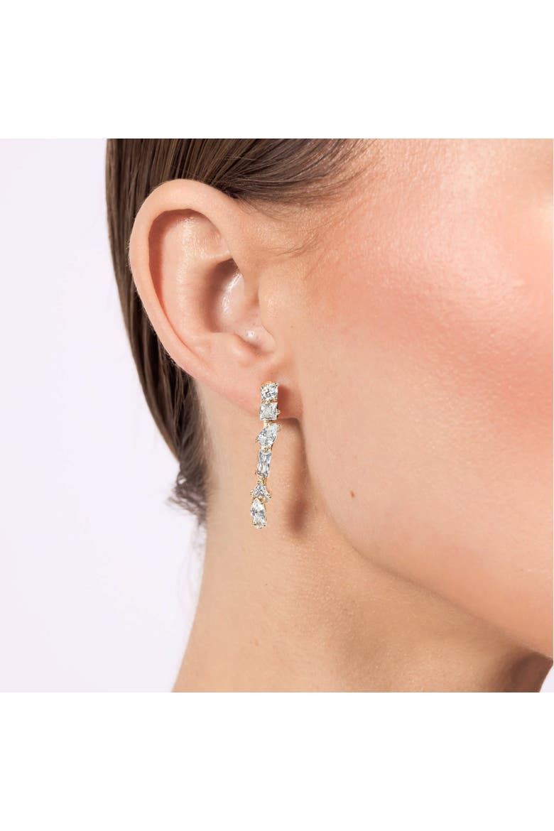 JULIE M EARRINGS, Alternate, color, White/Gold