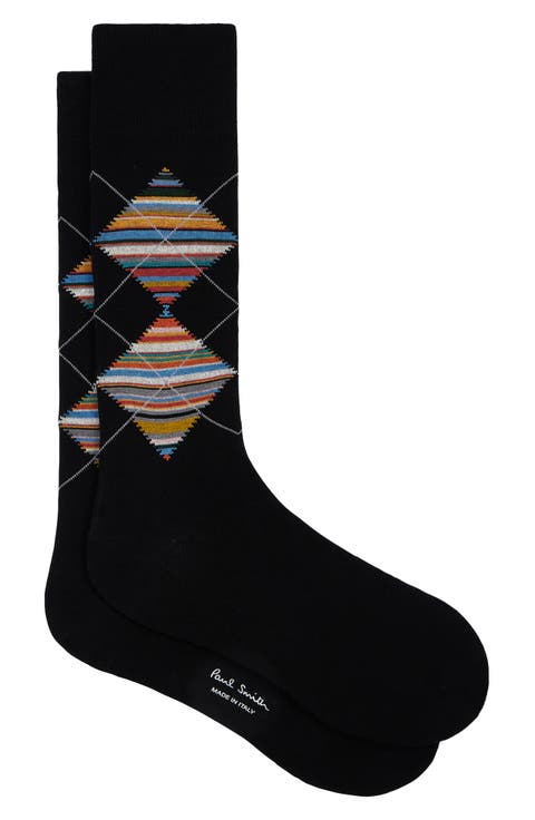 Argyle Cotton Blend Socks