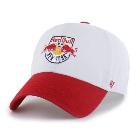 Men's '47  White New York Red Bulls Two-Tone Clean Up Adjustable Hat