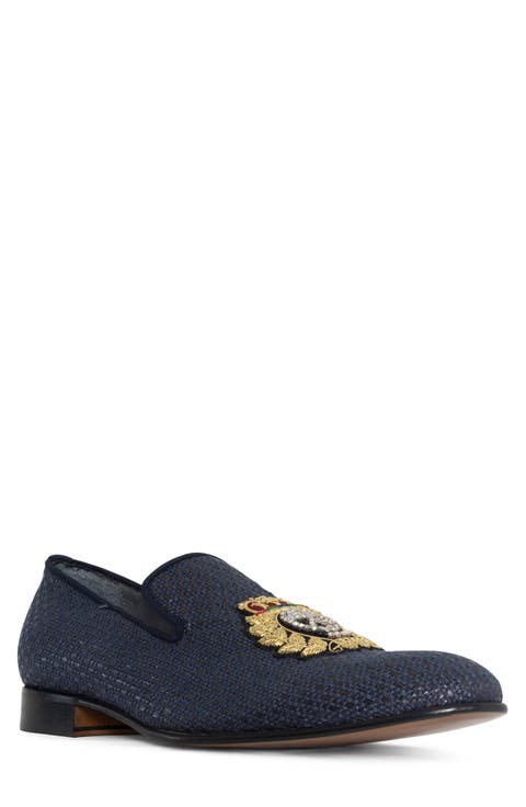 Crest Embroidered Patch Loafer (Men)